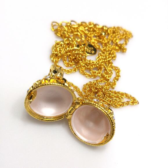 Joan Rivers Fabergé Inspired Necklace Earrings Set, Egg Pendant Earrings, 1990s - Picture 4 of 10